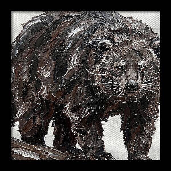 Binturong In Palette Knife Style