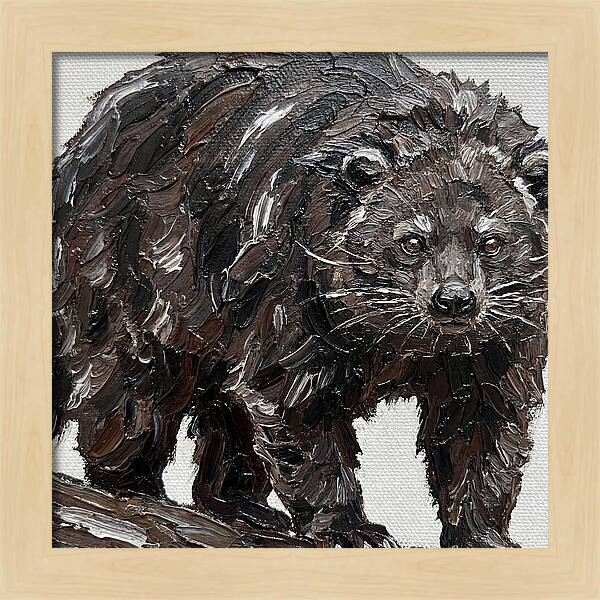 Binturong In Palette Knife Style