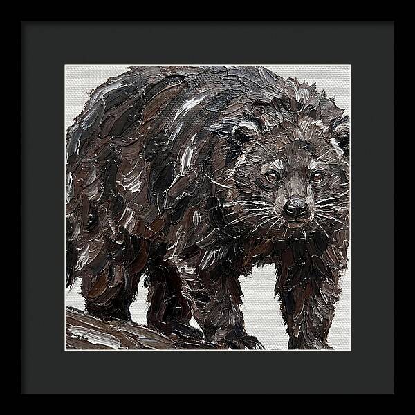 Binturong In Palette Knife Style
