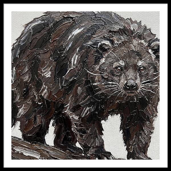 Binturong In Palette Knife Style