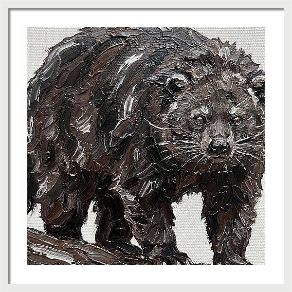 Binturong In Palette Knife Style