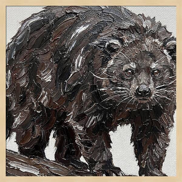 Binturong In Palette Knife Style