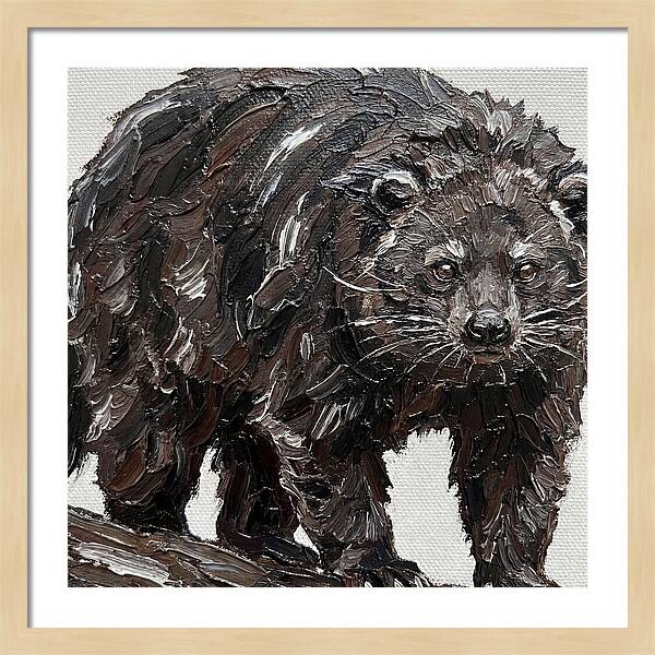 Binturong In Palette Knife Style