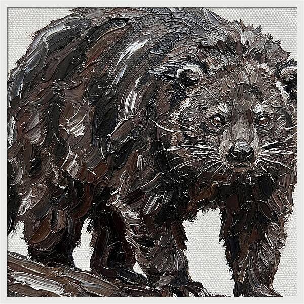 Binturong In Palette Knife Style