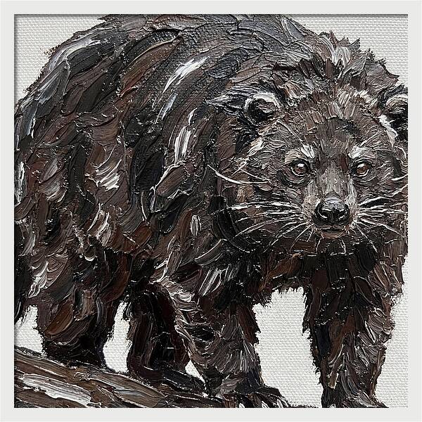 Binturong In Palette Knife Style