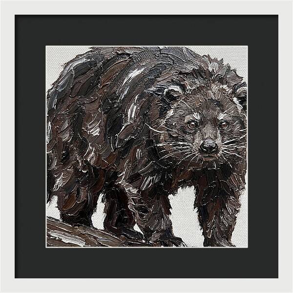Binturong In Palette Knife Style