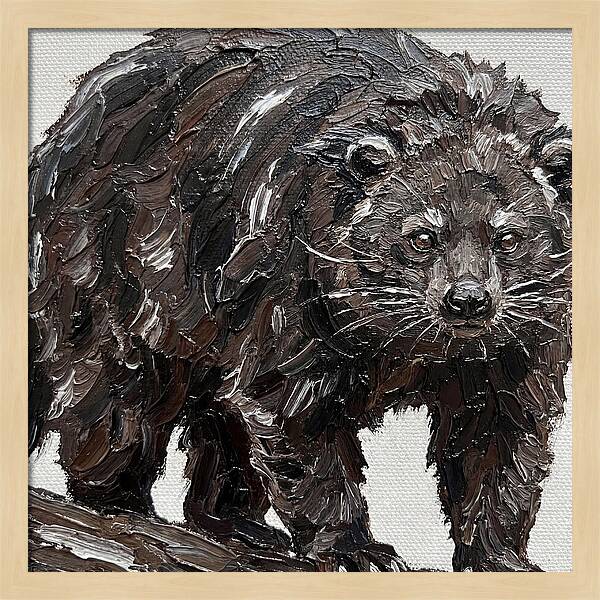 Binturong In Palette Knife Style