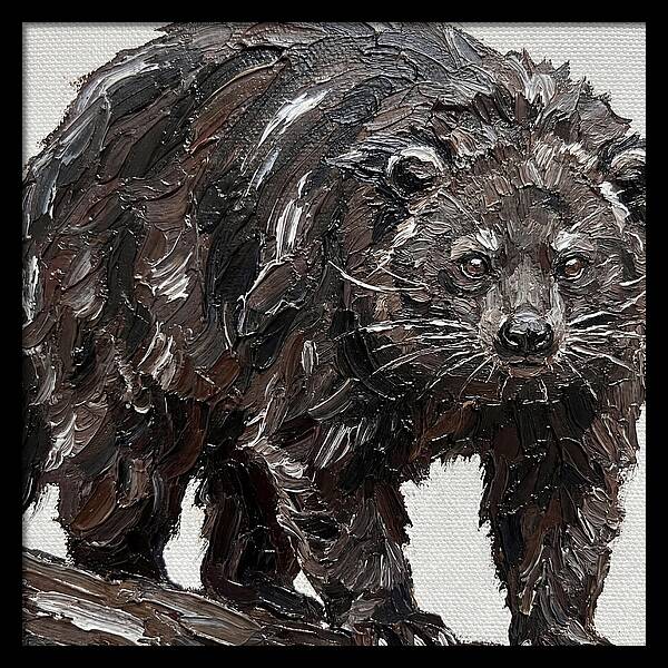 Binturong In Palette Knife Style