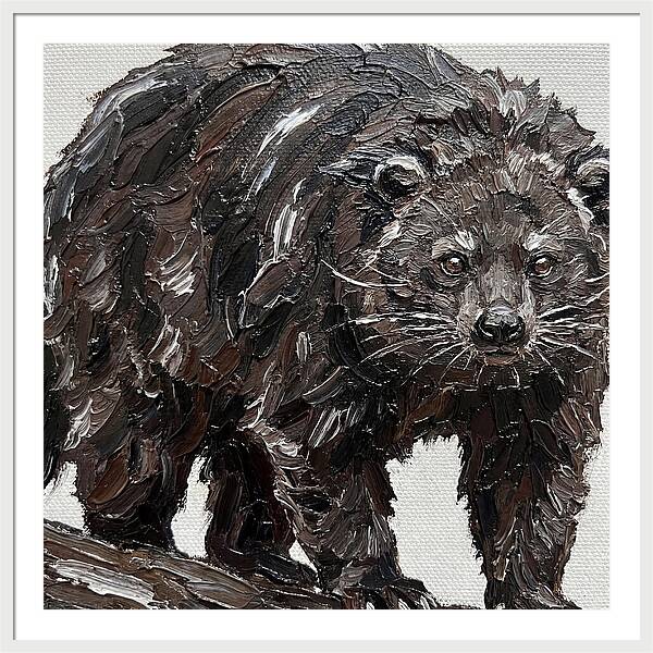 Binturong In Palette Knife Style