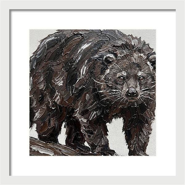 Binturong In Palette Knife Style