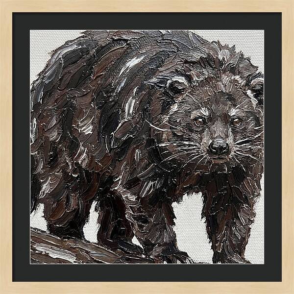 Binturong In Palette Knife Style