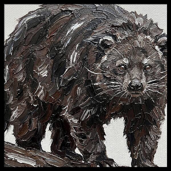 Binturong In Palette Knife Style