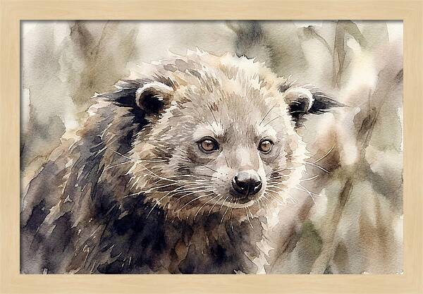 Binturong In Watercolor