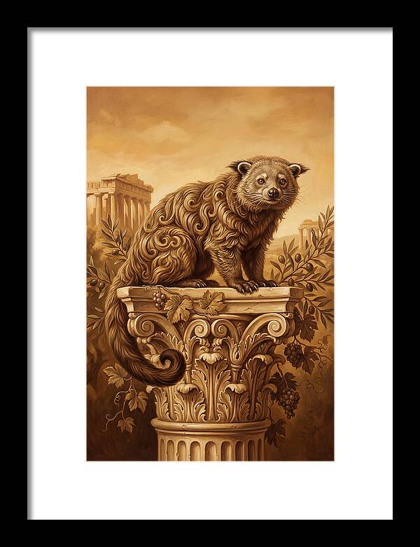 Binturong On A Classical Column