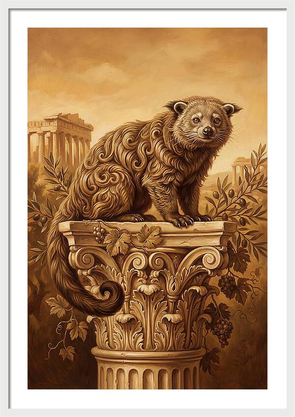 Binturong On A Classical Column
