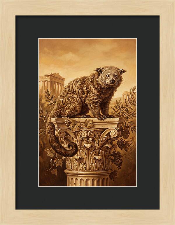 Binturong On A Classical Column