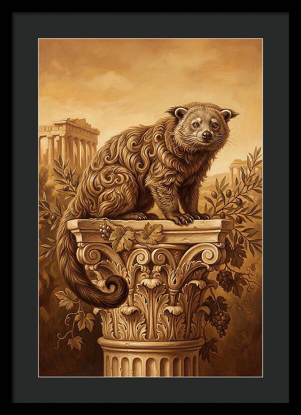 Binturong On A Classical Column