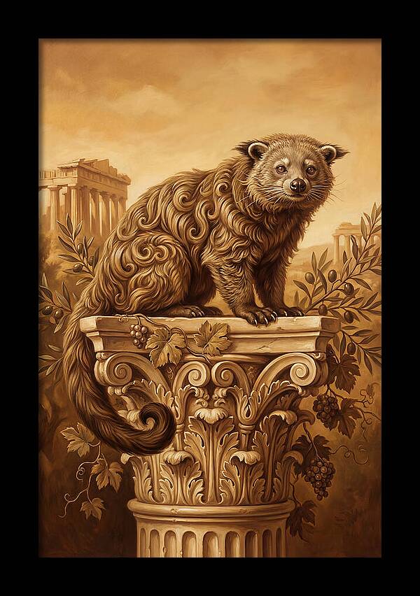 Binturong On A Classical Column