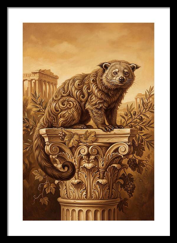 Binturong On A Classical Column