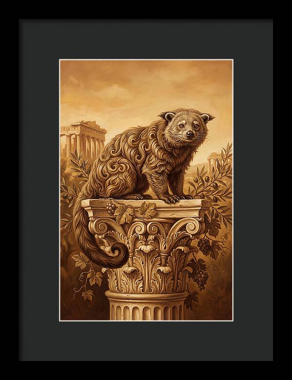 Binturong On A Classical Column