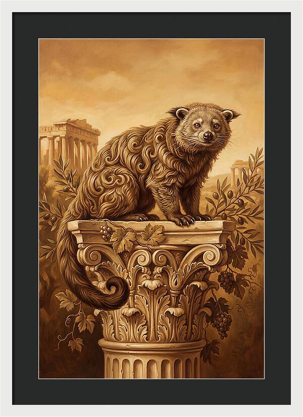 Binturong On A Classical Column