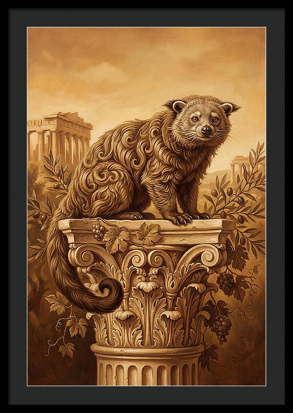 Binturong On A Classical Column