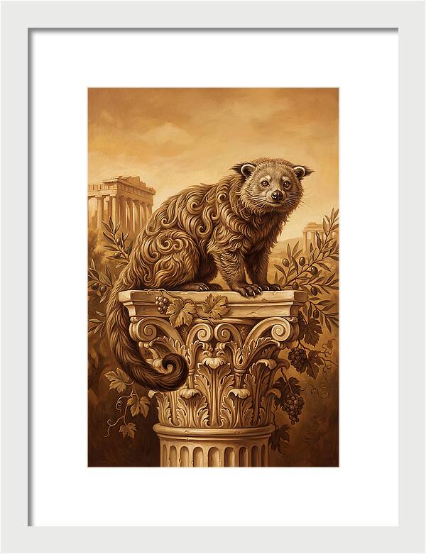 Binturong On A Classical Column