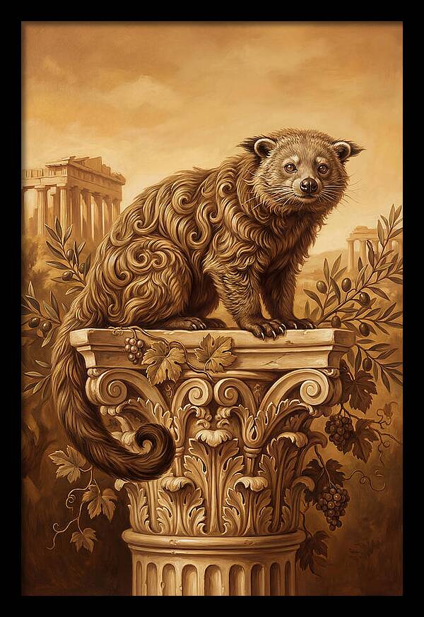 Binturong On A Classical Column