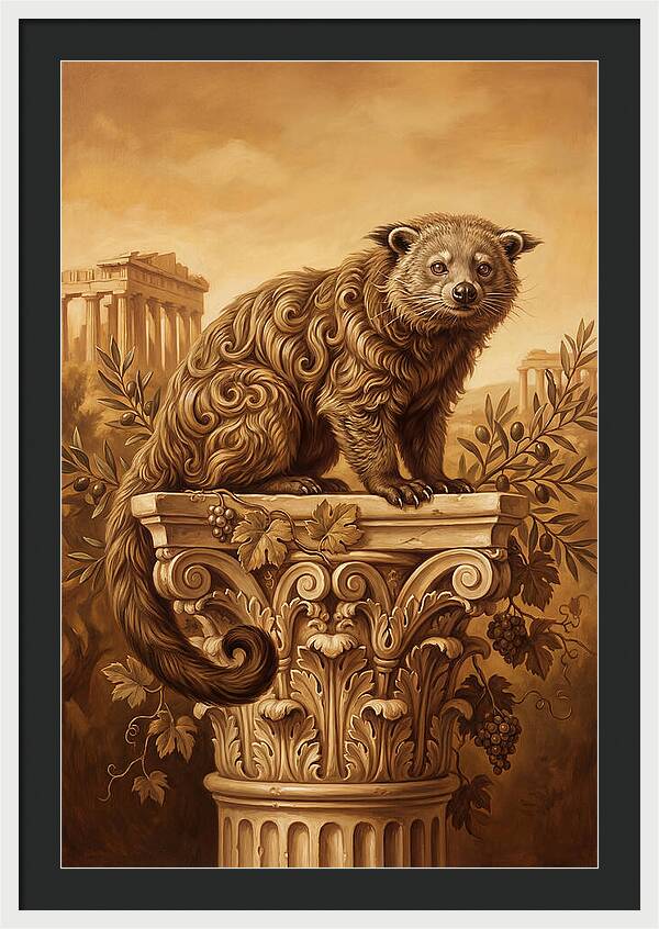 Binturong On A Classical Column