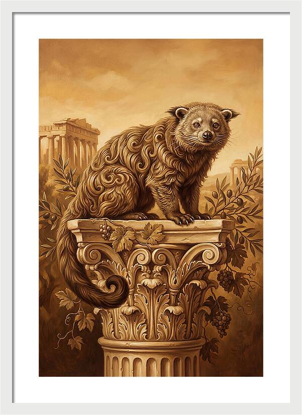Binturong On A Classical Column