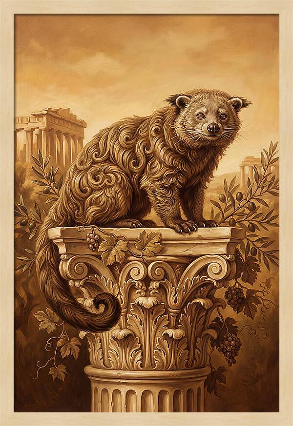 Binturong On A Classical Column