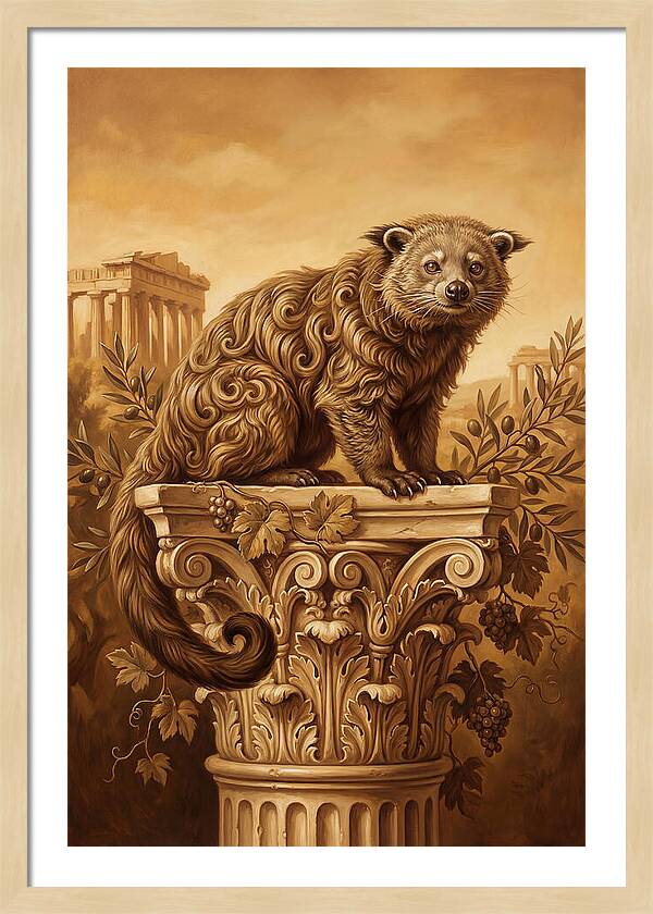 Binturong On A Classical Column
