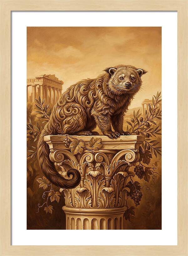 Binturong On A Classical Column