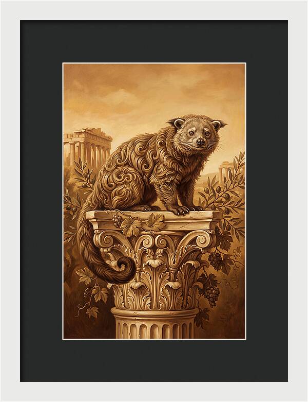 Binturong On A Classical Column