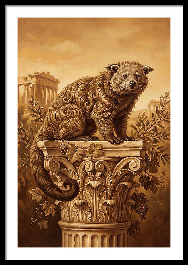 Binturong On A Classical Column