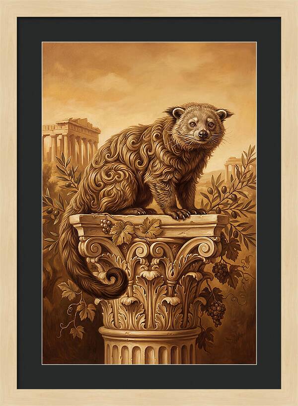 Binturong On A Classical Column
