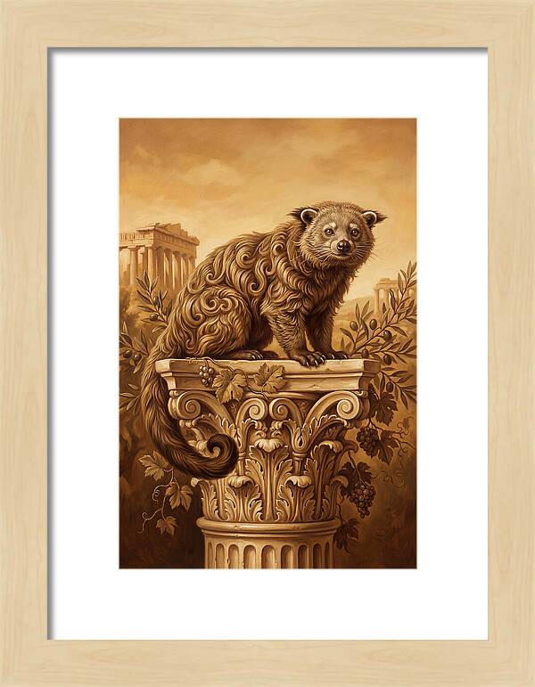 Binturong On A Classical Column