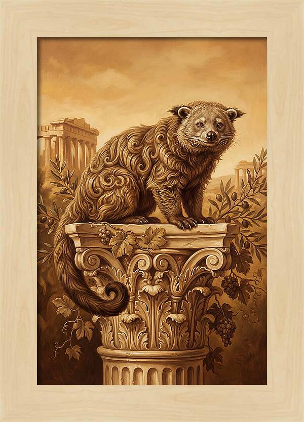 Binturong On A Classical Column