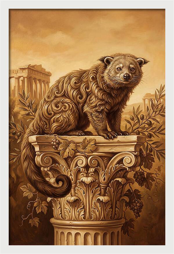 Binturong On A Classical Column