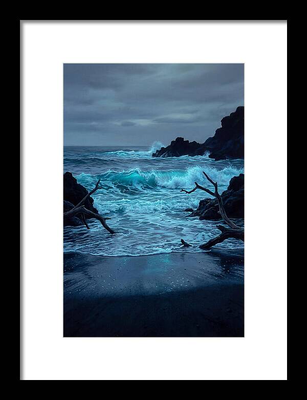 Bioluminescent Waves Breaking