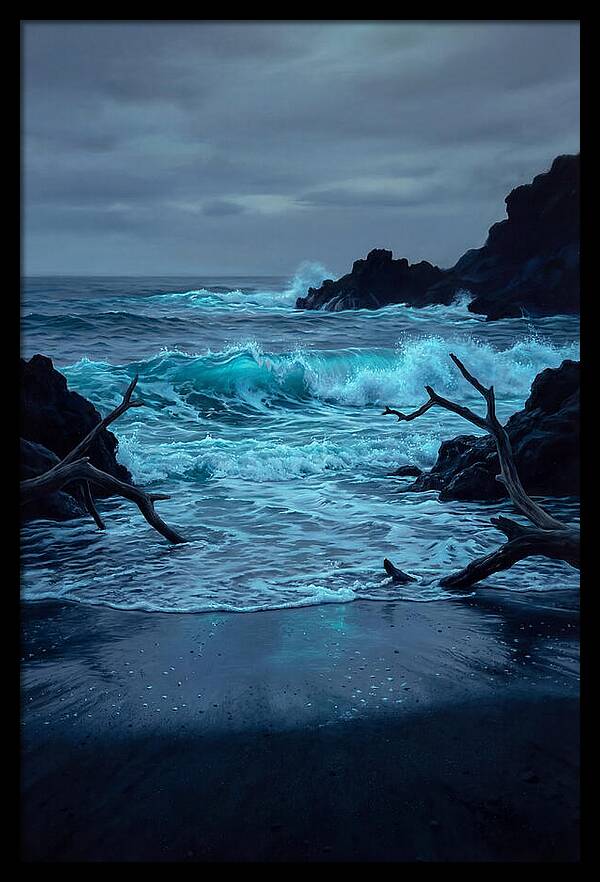 Bioluminescent Waves Breaking