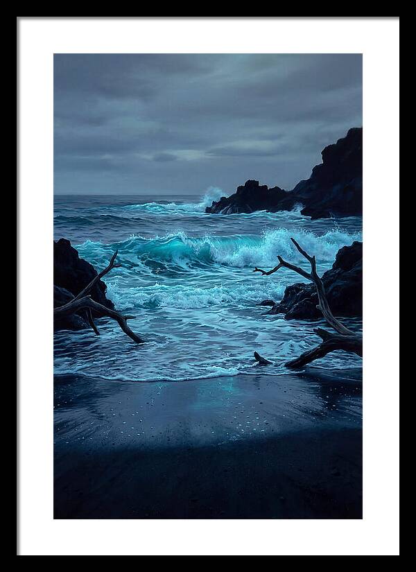 Bioluminescent Waves Breaking