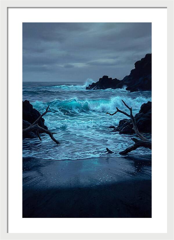 Bioluminescent Waves Breaking