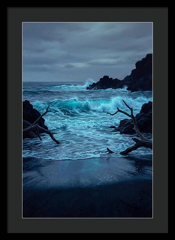 Bioluminescent Waves Breaking