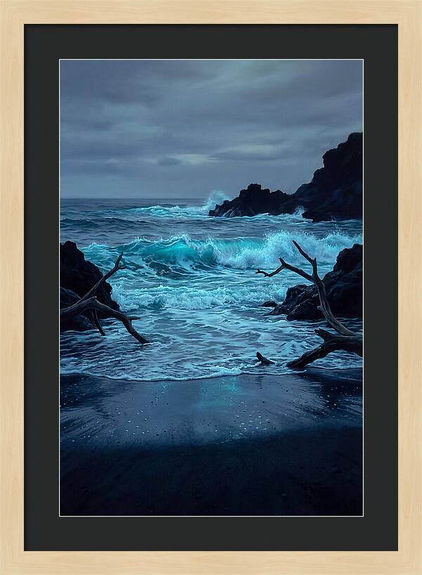 Bioluminescent Waves Breaking