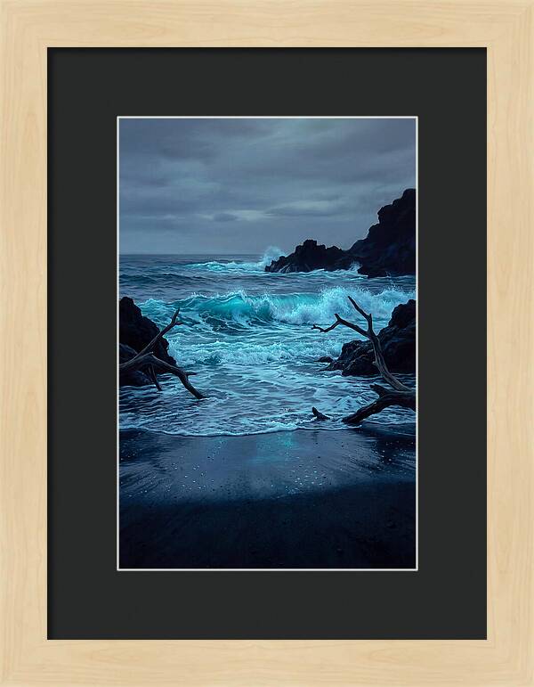 Bioluminescent Waves Breaking