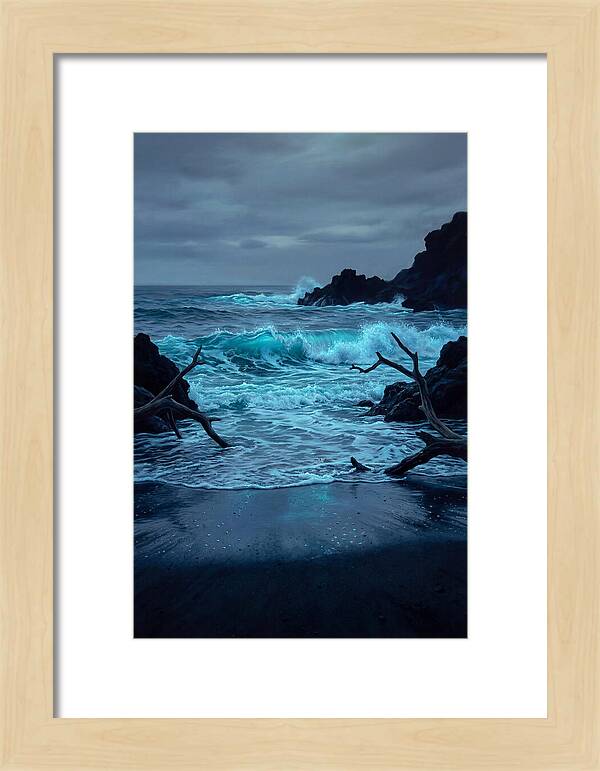Bioluminescent Waves Breaking