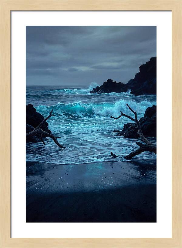 Bioluminescent Waves Breaking