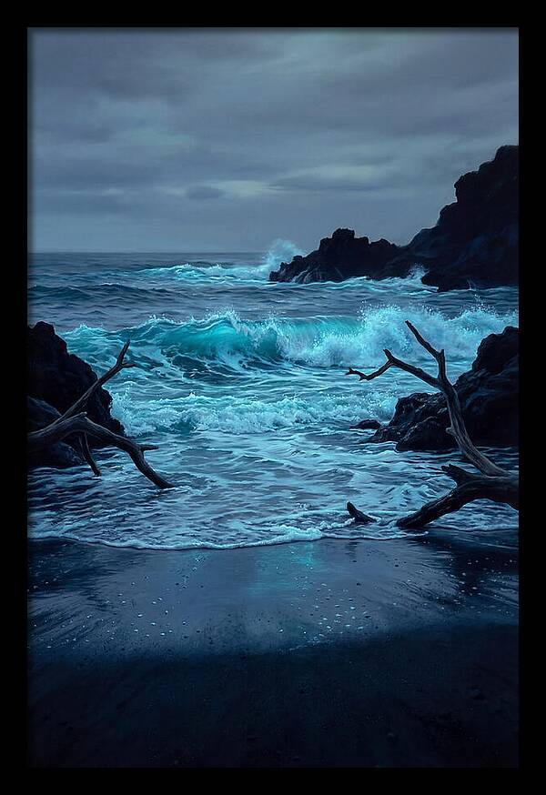 Bioluminescent Waves Breaking