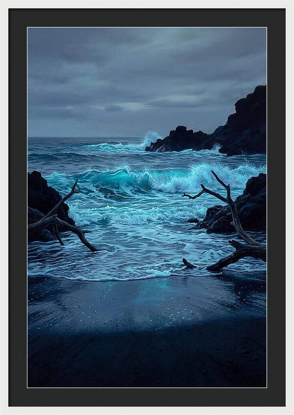 Bioluminescent Waves Breaking